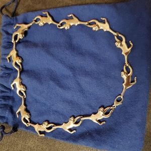 Rare Mignon Faget Monkey Necklace